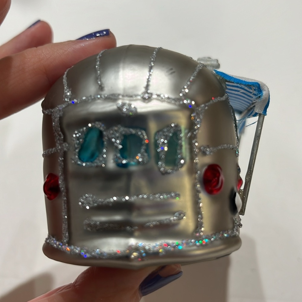 Air Stream Camper Christmas ornament, silver/gray 5” vacation trailer glass. - Picture 2 of 6
